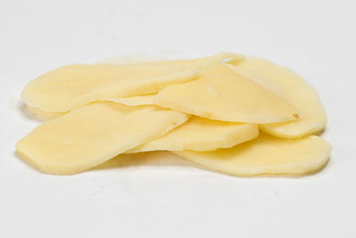 High angle view of bread in plate