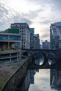 Bridge over river against sky