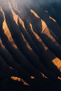 High angle view of rolling landscape