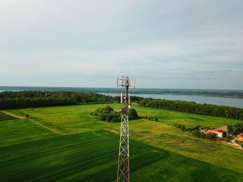 Scenic view of land against sky