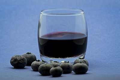 Close-up of drink in glass on table