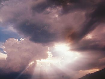 Low angle view of dramatic sky