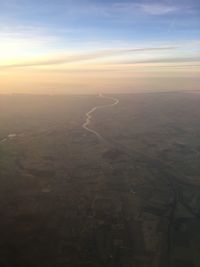 Aerial view of landscape against sky