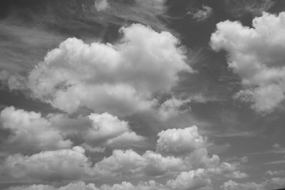 Low angle view of clouds in sky