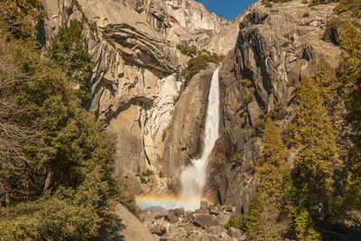 Scenic view of waterfall