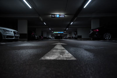 Road passing through tunnel