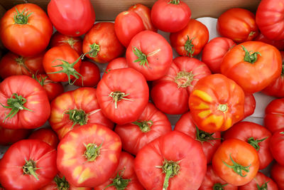 Full frame shot of tomatoes for sale at market