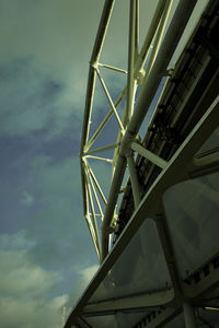 Low angle view of ferris wheel against sky