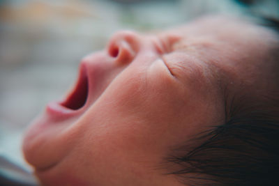 Close-up of baby sleeping