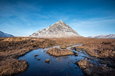 Scenic view of mountain against sky