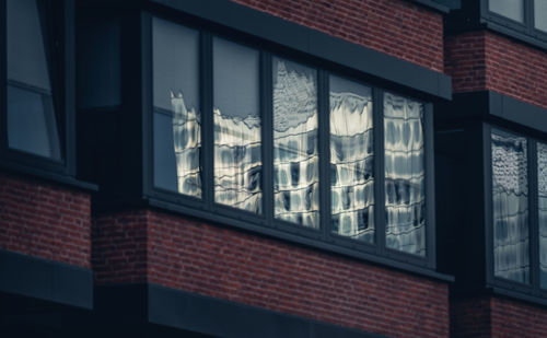 Low angle view of window in building