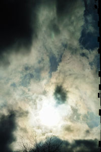 Low angle view of cloudy sky