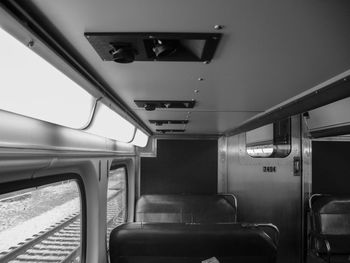 Interior of subway train