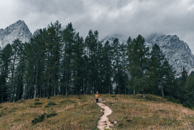 Female hiker on