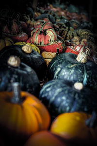 Close-up of pumpkin for sale at market stall