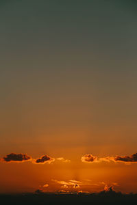 Low angle view of sky during sunset