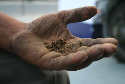 Close-up of cropped hand