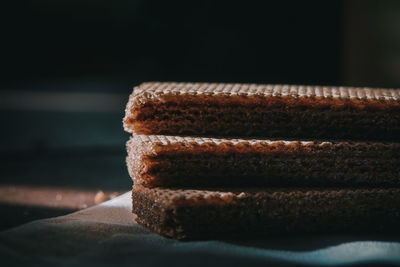 Close-up of cake on table