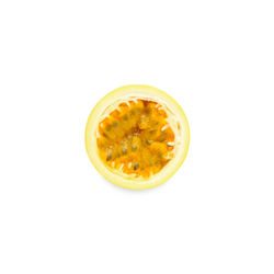 Directly above shot of lemon slice against white background