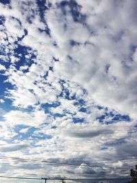 Low angle view of cloudy sky