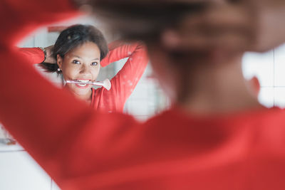 Portrait of a girl looking away