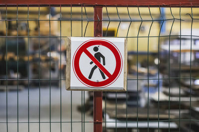 Close-up of road sign