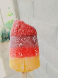 Close-up of ice cream in glass