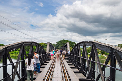 Low angle view of bridge against sky