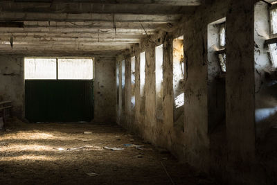 Interior of abandoned building