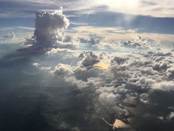 Aerial view of cloudscape