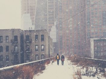 Silhouette of woman in building