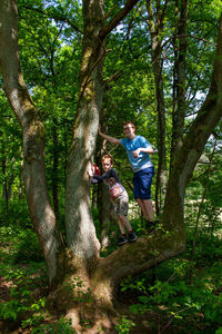 People in forest