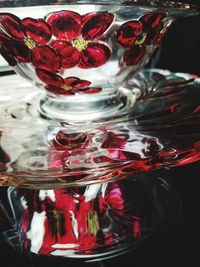 Close-up of red wine in glass