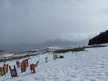 Panoramic view of beach against sky