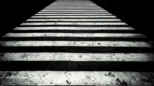 Close-up of zebra crossing