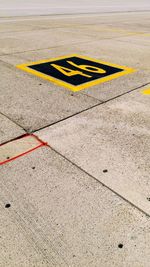 Road marking on road