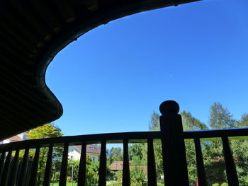 Low angle view of built structure against blue sky