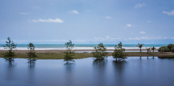 Scenic view of sea against sky