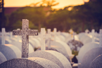 Cross in cemetery