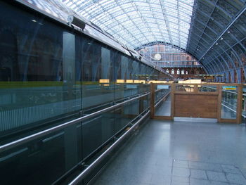 View of railroad station platform