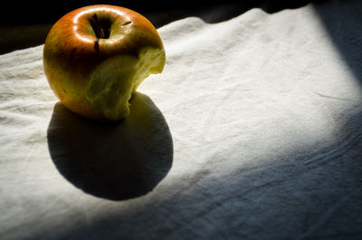 Close-up of fruit against black background