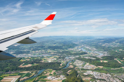 Aerial view of landscape against sky
