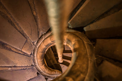 Close-up of spiral staircase