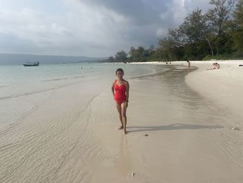 Woman on beach