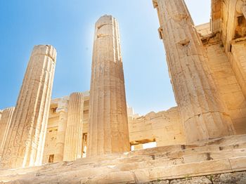 Low angle view of historic building