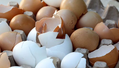 Full frame shot of eggs