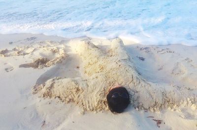 View of waves on beach