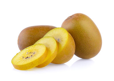 Close-up of apple against white background