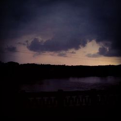 Silhouette of trees at sunset