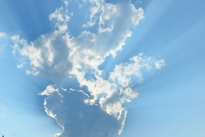 Low angle view of clouds in sky